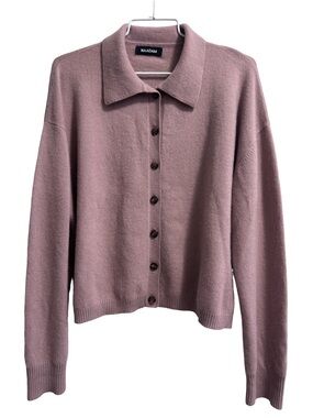 Naadam 100% Cashmere Button Up Cardigan Sweater Desert Pink Size Large